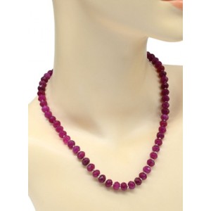 Бусы из кальцита рондель гр.7*5мм цвет розовый, 46см