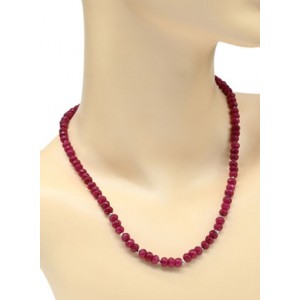 Бусы из кальцита рондель гр.6*4мм цвет розовый, 46см