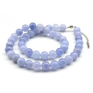 Бусы из кальцита шарик 10мм цвет голубой, 44см