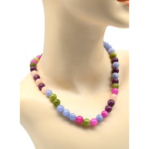 Бусы из кальцита шарик 10мм цвет ассорти, 4см