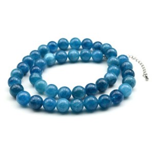 Бусы из кальцита шарик 10мм цвет лазурный, 44см