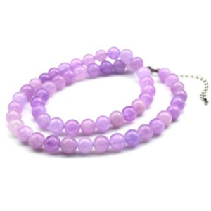 Бусы из кальцита шарик 8мм цвет сиреневый, 48см
