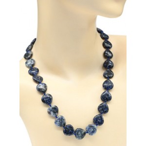 Бусы из лазурита сердце 16мм, 53см