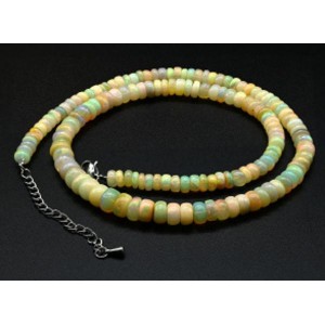 Бусы из Опала рондель на увеличение 44см, 18,9г