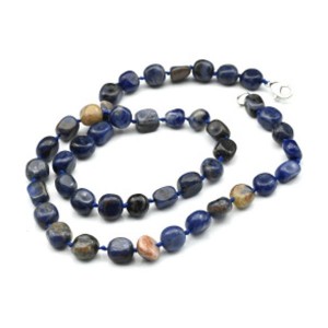 Бусы галтовка из содалита, 48см