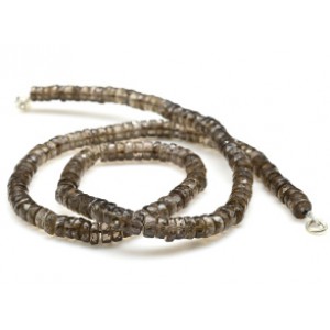 Бусы из Раухтопаза огранка рондель 6*3-7*3мм, 48см, 30,3г