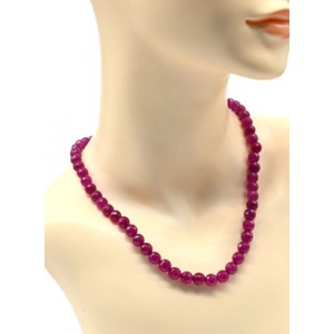 Бусы из рубина искусственного шарик гр.8мм, 47см