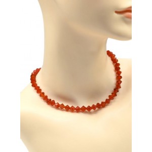 Бусы из сердолика (имитация) огранка 8*8мм, 40см Бусы из сердолика (имитация) огранка 8*8мм, 40см