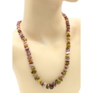 Бусы из Турмалина галтовка на увеличение, 62см, 63г