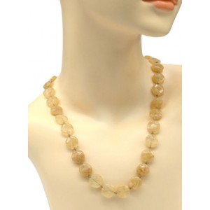 Бусы из халцедона круг гр.14мм, 53см (иск.)