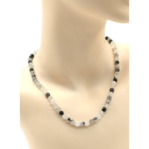 Бусы из турмалинового кварца (волосатик) шарик гр.7мм, 47см