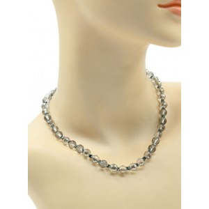 Бусы из циркона шарик гр.8мм цвет дымчатый, 43см (иск.)