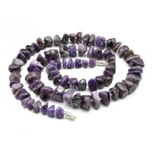 Бусы из чароита галтовка, 50см, 45г Бусы из чароита галтовка, 50см, 45г