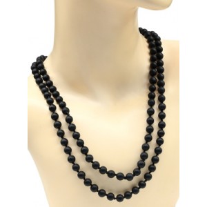 Бусы 120см шарик 8мм из шунгита (имитация)