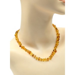 Бусы янтарные галтовка цвет медовый, 41см