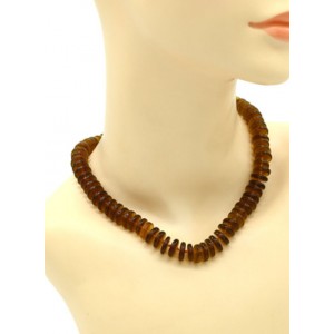 Бусы янтарные диски 12*3мм цвет коньячный, 43см (иск.) Бусы янтарные диски 12*3мм цвет коньячный, 43см (иск.)