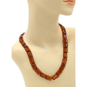 Бусы янтарные прямоугольник 12*17мм коньячный, 53см (иск.) Бусы янтарные прямоугольник 12*17мм коньячный, 53см (иск.)