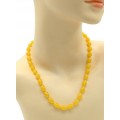 Бусы из янтаря рис 8*12мм медово-молочный, 46см (иск.)