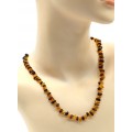 Бусы из янтаря рожки цвет медовый, коньячный, 50см