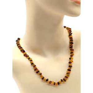 Бусы из янтаря рожки цвет медовый, коньячный, 50см