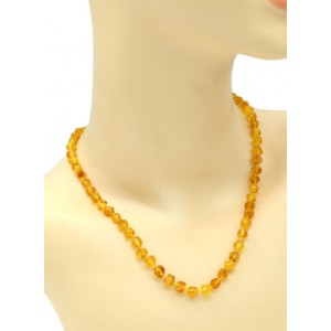 Бусы янтарные лечебные "кусанка" 6мм цвет медовый, 44см