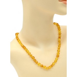 Бусы янтарные лечебные "кусанка" 6-7мм цвет медовый, 50см