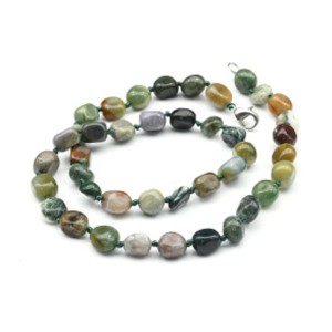 Бусы галтовка из яшмы, 48см