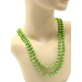 Бусы длинные из варисцита (иск.) шарик 8мм цвет зеленый (иск.)