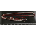 Колье из цепочек-жгутов, цвет красный, цвет серебристый