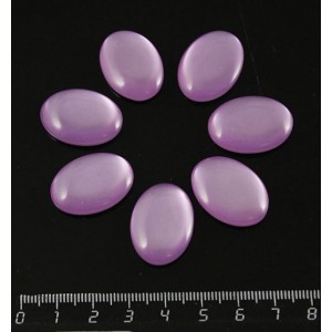 Кабошон овал 25х18мм пластик (эффект опала), цвет сиреневый