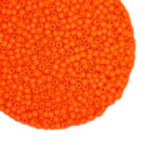 Бисер TOHO размер 11 цвет 50 непрозрачный оранжево-красный ЯПОНИЯ пакет 10 граммов