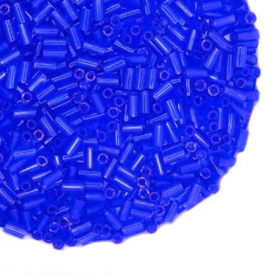 Стеклярус TOHO BUGLE 3 мм № 0008 прозрачный синий 5 граммов Япония