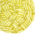 Стеклярус гладкий 7 мм Чехия Preciosa прозрачный светлый желтый с внутренним посеребрением, 18286 упаковка 10 грамм
