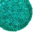 Бисер Чехия прозрачный бирюзовый, 8 размер арт 60210, 10 грамм