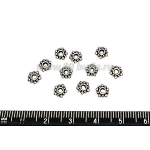 Разделитель Пять Лучиков 5 мм цвет старое серебро 30 штук/упаковка