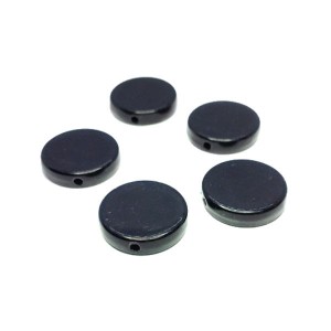 Бусина акрил Таблетка 19,6*5 мм черная 10 штук/упаковка