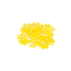 Пайетки Цветок объемный 10 мм Китай, цвет радужный желтый, 3 грамма/упаковка