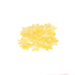 Пайетки Цветок объемный 10 мм Китай, цвет нежный желтый с розовым отливом, 3 грамма/упаковка