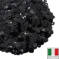 Пайетки Италия LUSTRE 4 мм Nero (чёрный) 3 грамма