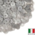 Пайетки плоские 3 мм цвет O01 opaco/матовые прозрачные светло-серые 3 грамма Италия