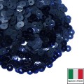 Пайетки плоские 4 мм цвет O20 (матовый темный синий) 3 грамма Италия