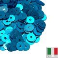 Пайетки плоские 3 мм цвет O17 opaco/матовые ярко-голубой 3 грамма Италия