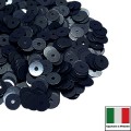 Пайетки плоские 4 мм цвет O30 (матовый черный) 3 грамма Италия