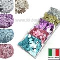 Набор пайеток Цветочки Сатин Италия 5 мм 916W,806W,306W,506W,606W 5 упаковок/2 грамма