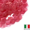 Пайетки Италия LUSTRE 6 мм прозрачные красные 3 грамма