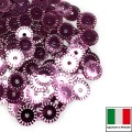 Пайетки 5 мм Италия рифлёные плоские цвет 3821 Rosa Metallizzati (Розовый металлик) 3 грамма
