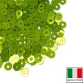 Пайетки 3 мм Италия плоские цвет 2029 Зелёный металлик 3 грамма