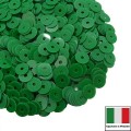 Пайетки Италия лаковые 4 мм цвет Verde (тропический зеленый) 3 грамма