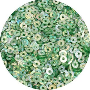 Мини пайетки плоские 3 мм Neptune Green № 838 голографический Индия 3 грамма (около 1000 штук)