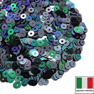 Пайетки 3 мм Италия плоские, цвет 9275 Scarabeo Metallizzato 3 грамма ок 1800 штук